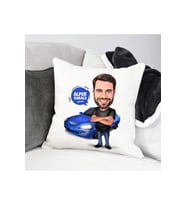 Erkek Karikatürlü Spor Araba Yastık
