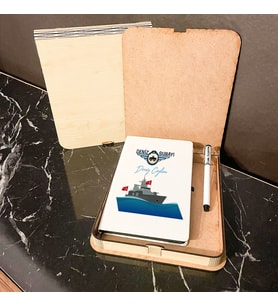 Deniz Subayı Ahşap Kutulu Defter Kalem Set