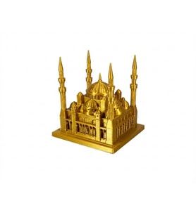 Gold Renk Cami Figürü Sevenlere 14 Cm Dekoratif Masaüstü