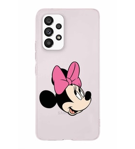 Samsung Galaxy A33  Kapak Minnie Mouse Tasarımlı Şeffaf Silikon Kılıf