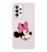 Samsung Galaxy A33  Kapak Minnie Mouse Tasarımlı Şeffaf Silikon Kılıf