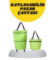 Katlanabilir Tekerlekli Alışveriş Çantası Pratik Ve Detaylı Pazar Arabası