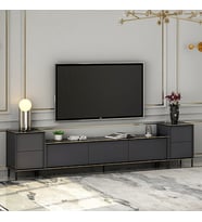 TV Sehpası Kozan Set Antrasit Mermer Desen 260 cm