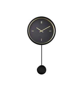STURSK DUVAR SAATİ, SİYAH-ALTIN RENGİ, 26 cm Kuvars
