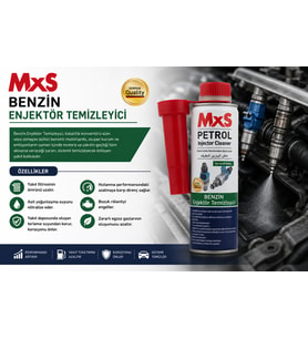 MxS Benzin Enjektör Temizleyici 300 ml - Benzinli Motor Yakıt Sistemi Temizleme Katkısı