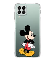 Samsung Galaxy M33  Köşe Korumalı Antişok Kapak Mickey Mouse Tasarımlı Şeffaf  Kılıf
