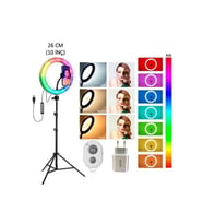 Mj26 10inç Rgb Led Selfie Işığı Tripot Youtuber Kumandalı Ring Lıght