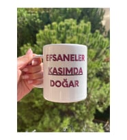 Efsaneler Kasımda Doğar Kupa Bardak - Kasım Doğum Günü Hediyesi, Seramik, 330 Ml, Hediye