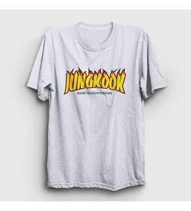 Presmono Unisex Beyaz Thrasher K Pop Jungkook Bts T-Shirt 272750tt (Beyaz)