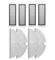 Roborock S6 MaxV Uyumlu 4 Adet Hepa Filtre 4 Adet Mop Fiber Paspas