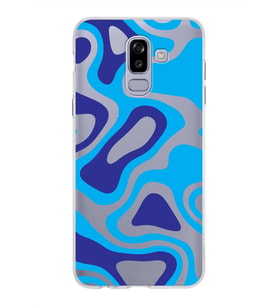Samsung Galaxy J8 Kapak Renkli Desen Tasarımlı Şeffaf Silikon Kılıf