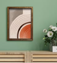 BK Gift Otel Odası Konseptli Doğal Masif Ahşap Çerçeveli Tablo 30x40cm-47