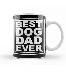 Best Dog Dad Ever 011 Kupa Bardak Porselen