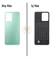 Redmi Note 12 Nane Yeşili Arka Pil Kapağı Batarya Kapağı Lazer Kesim Back Cover