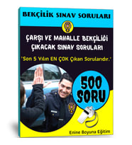 Çarşı Mahalle Bekçiliği Sınav Soruları (500 Soru)