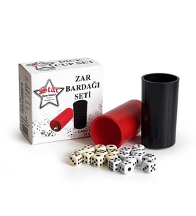 Star Oyun Zar Atma Kutusu 2'li Plastik ve 10 Çift Zar