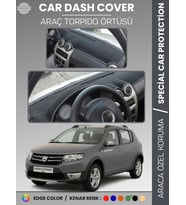 DACIA SANDERO STEPWAY (2010-2015) Torpido Örtüsü Ön Göğüs Koruma Tam Uyum Kaymaz Kolay Montaj