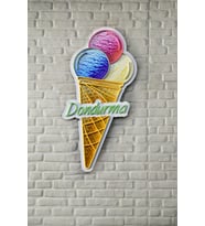 baskılı dondurma neon LED duvar yazısı dekoratif ışıklı gece lambası duvar süsü iç ve dış mekan tabela (Pembe - Beyaz - Sarı - Yeşil)