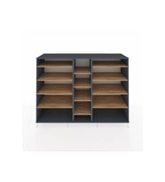 Kronos Dolap 11 Raflı  220x59x163 Antrasit-Antrasit/Çam