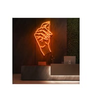 El Figürlü Neon Tabela
