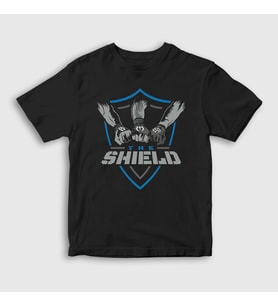 Presmono Unisex Çocuk Siyah The Shield Wwe Güreş T-Shirt 551799tt