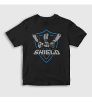 Presmono Unisex Çocuk Siyah The Shield Wwe Güreş T-Shirt 551799tt