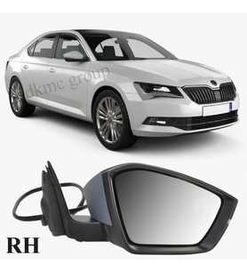 SUPERB 2015-2018 MODEL ARASI UYUMLU SAĞ YOLCU TARAFI DIŞ AYNA KOMPLE ASTARLI ELEKTRİKLİ 6 FİŞLİ