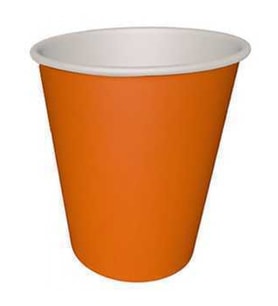 Bardak Karton Turuncu 8 Oz 8'lı-
