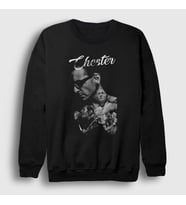 Presmono Unisex Siyah Chester V2 Linkin Park Sweatshirt