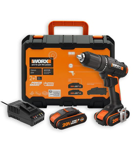 WORX WX108 20Volt/2.0Ah. Li-ion Çift Akülü Profesyonel Şarjlı Matkap