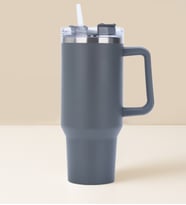 Pipetli Çelik Termos (Gri)