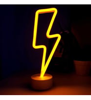Neon Işıklı Şimşek Lamba USB ve Pilli