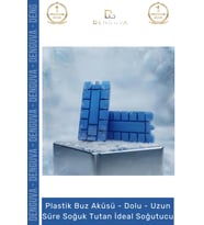 Özel Üretim Dayanıklı Kamp Piknik Plastik Buz Aküsü Dolu Uzun Süre Soğuk Tutan İdeal Soğutucu - 1 Ad