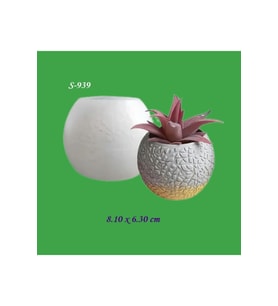 Desenli Saksı Silikon Kalıp No:1 (S939)