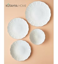 Timeless Elegance Yemek Takımı 24 Parça Gerçek Gümüş Lüks Modern (Krem)