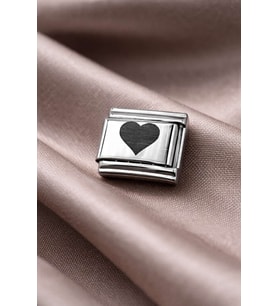Çelik Kalp Charm – Parlak Çelik Bileklik Aksesuarı Sevgi Temalı Modüler Charm