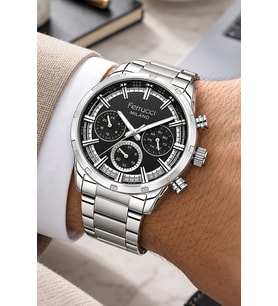 Ferrucci Function Gümüş Renk Çelik Kordon&Kasa Erkek Kol Saati 3 Atm Suya Dayanıklı ZMFER041