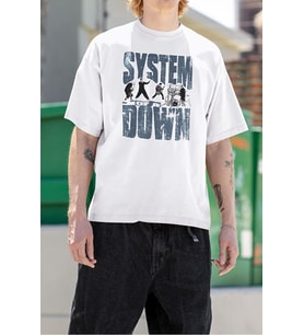 System Of A Down Baskılı Unisex Oversize Tişört