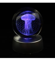 Renk Değiştiren Deniz Anası Temalı Işıklı Cam Küre 8cm*6cm