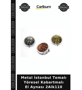 Özel Üretim Hediyelik Hatıra Aksesuar Metal İstanbul Temalı Yöresel Kabartmalı El Aynası 2Alk110