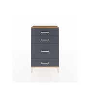 Arges Komodin 4 Çekmeceli 60x30x96 Çam-Antrasit