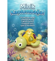 Eğitici Işıklı ve Müzikli Hareketli Minik Kaplumbağa Bebek Oyuncağı Ninnili Sarı Yeşil