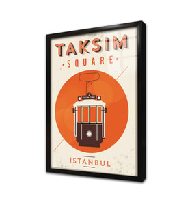 Tramvay Çerçeveli Cam Tablo