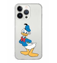 Apple iPhone 13 ProMax Uyumlu Köşe Korumalı Antişok  Kapak Donald Duck Tasarımlı Şeffaf  Kılıf