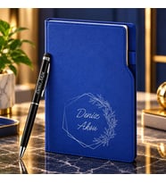 BK Gift Kişiye Özel 374 Termo Deri Tarihli Ajanda & Siyah Touch Pen Tükenmez Kalem-9