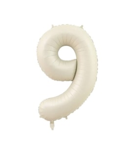 Benim Marifetlerim 9 Rakamı Krem Folyo Balon 34 inch 86 cm