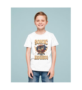 Tasarım Sonic The Hedgehog Baskılı Unisex Çizgi Film Çocuk Tişört (1-12 Yaş)