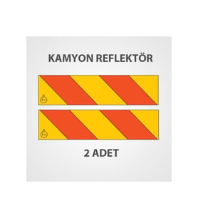 Kamyon Arkası İşaret Reflektörü Metal Saç Malzeme Çapraz (Çok Renkli)