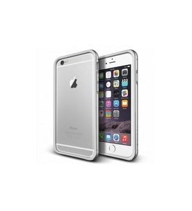 VRS Design iPhone 6 Plus / 6S Plus ile Uyumlu Iron Bumper Kılıf Black Silver