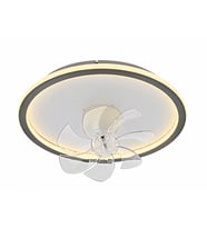 Antrasit Ø50cm LED Fanlı 3000K Sarı Işık Hareketli Plafonyer Avize